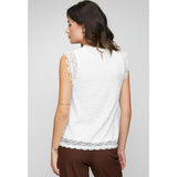 Mandi Ladies Lace Top In White