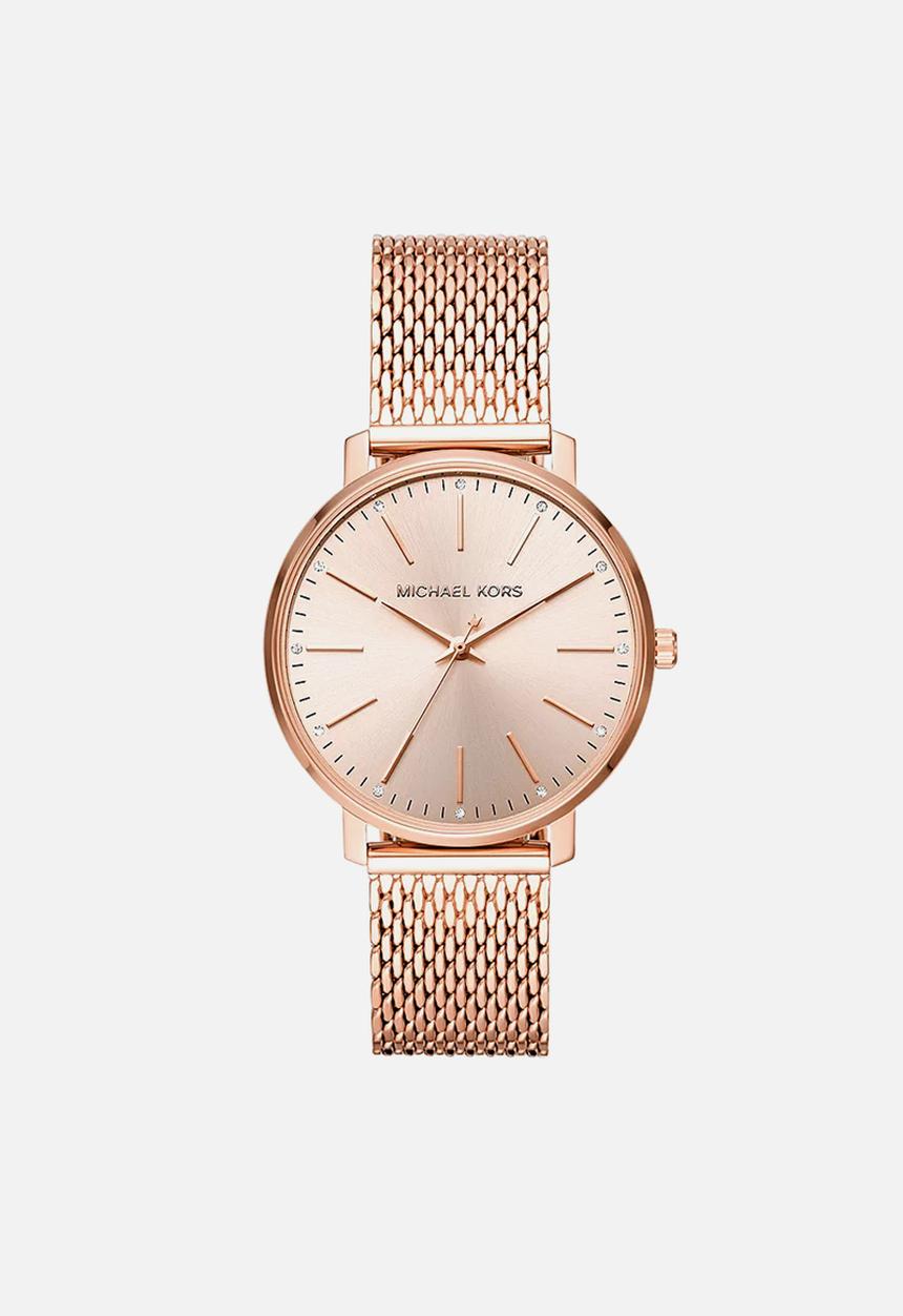 Micheal Kors Womens Pyper watch In Rose Gold