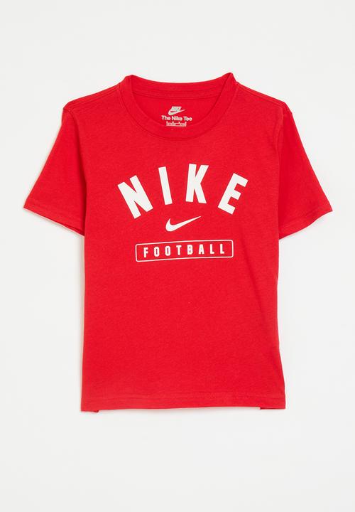 Nike Boys Football Field T-Shirts In Red