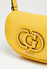 Guess Calebra Convertible Crossbody Flap Bag In Marigold