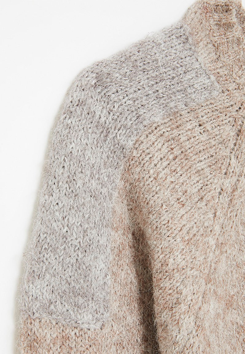 Polo Boys Paul Colour Blocked Knit Jersey In Oatmeal