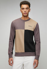 Ben Sherman Panel Crew Sweater In CornStalk