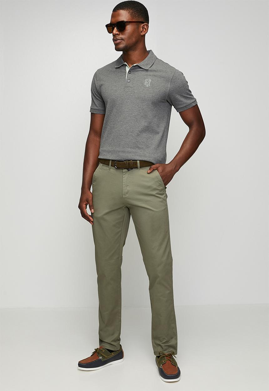 Pringle Mens Jorge Tailored Fit Chino Fatigue