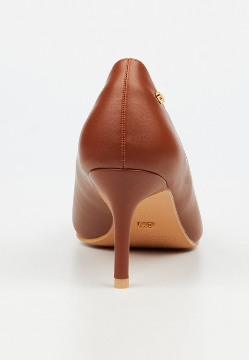Miss Black Ladies Nola 6 Heels In Tan
