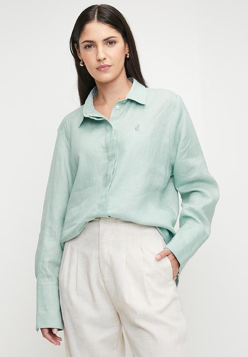 Polo 0049127 Wmn Lilian Ls Linen Shirt Mint