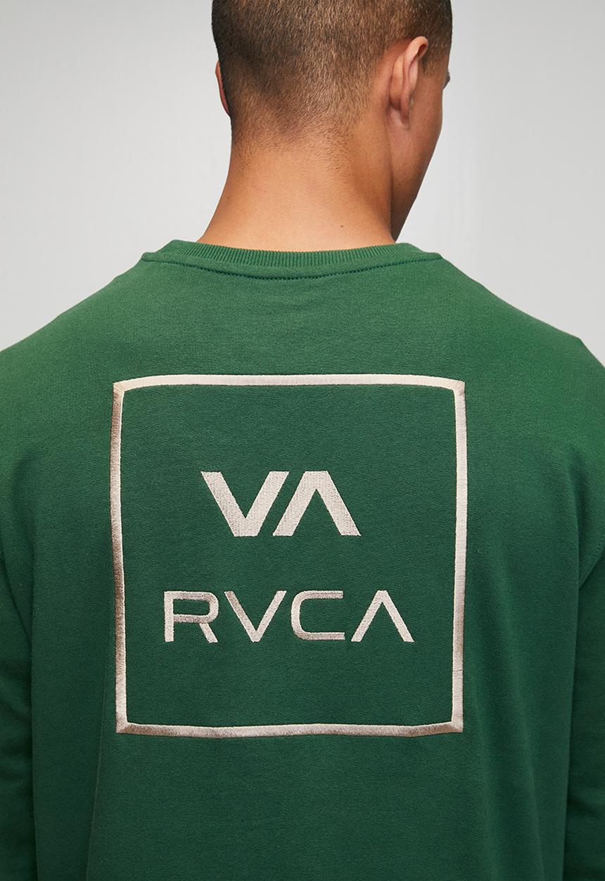 Rvca Mens All The Ways Crew Grass Green
