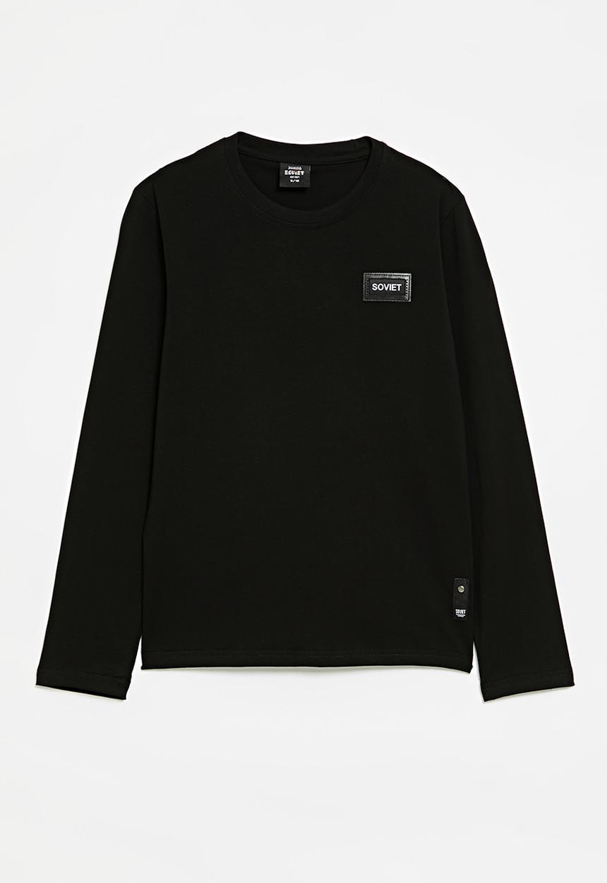 Soviet Boys Kobi Long Sleeves Crew Neck T-Shirts In Black