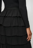 Stella Morgan Multi Layered Frill Detail A Line Mesh Skirt In Black