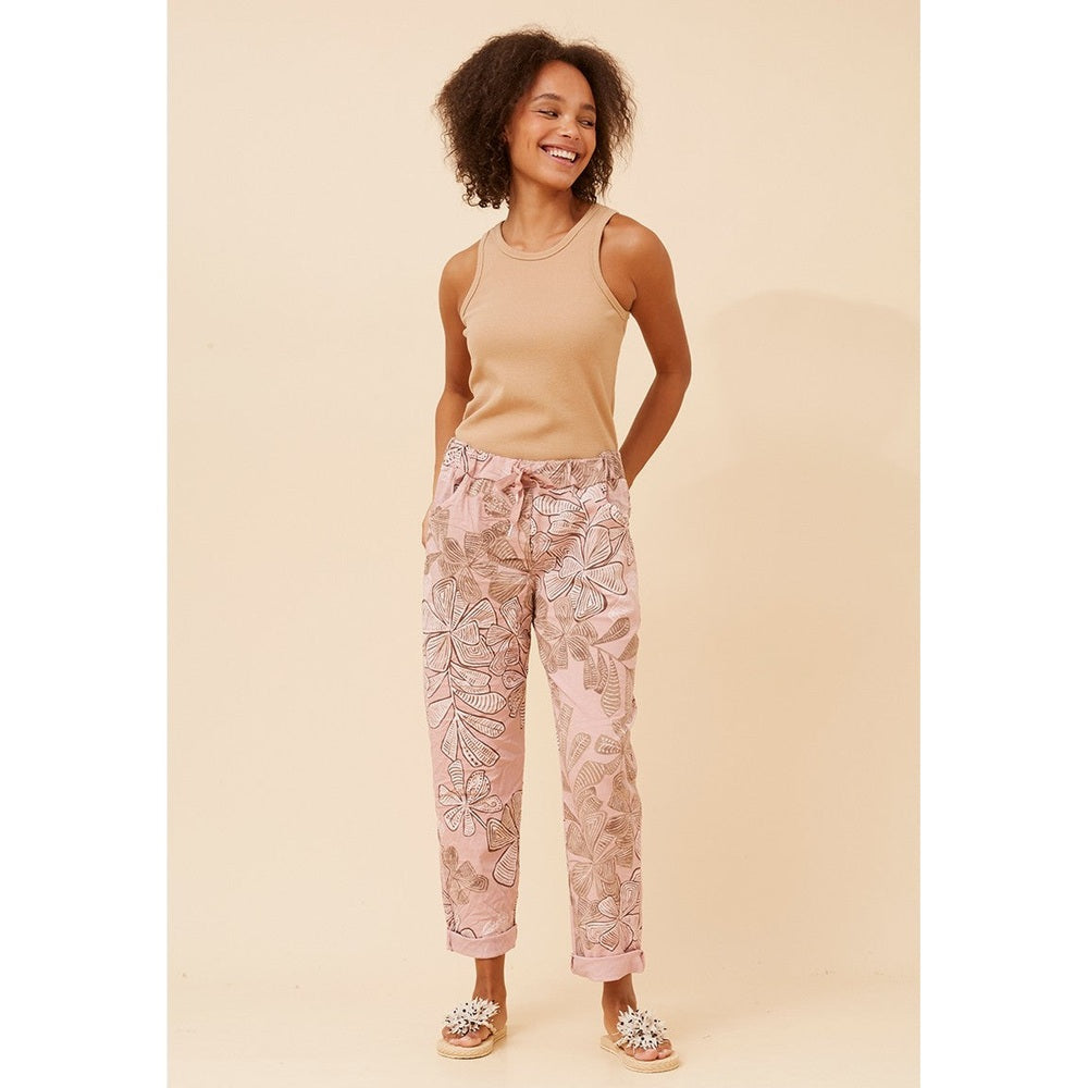 Stella Morgan Ladies Trousers In Dusty Pink