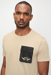 Soviet Mens Hypnotic Fashion T-Shirt In Safari