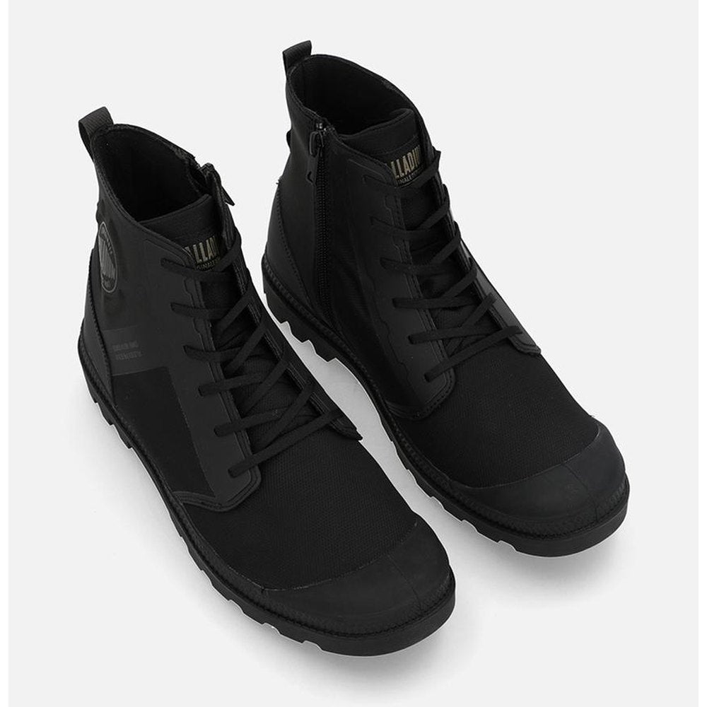 Palladium Mens Pampa Hi Care Zip Shoes In Black