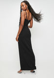 Sissy boy Womens Maxi dress With a Straight Neckline In Black