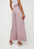 Izabel London High Waisted Elasicated Wide Pants In Dusty Pink