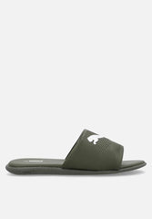 Puma Mens Dark Olive Sporty Slides