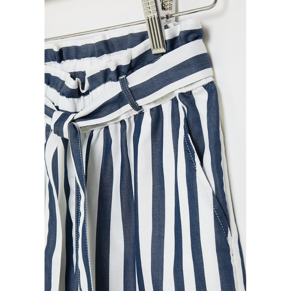 Polo Girls Zuri Belted Striped Short In Navy
