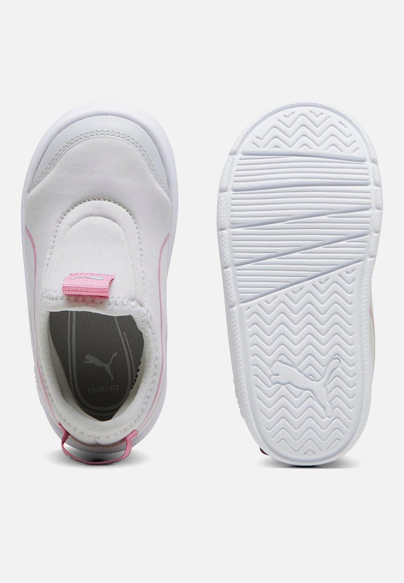 Puma Kids Courtflex V3 Slip Ons In Light Grey