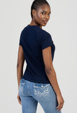Sissy boy Ladies Star Girl Regular T-Shirt In Navy