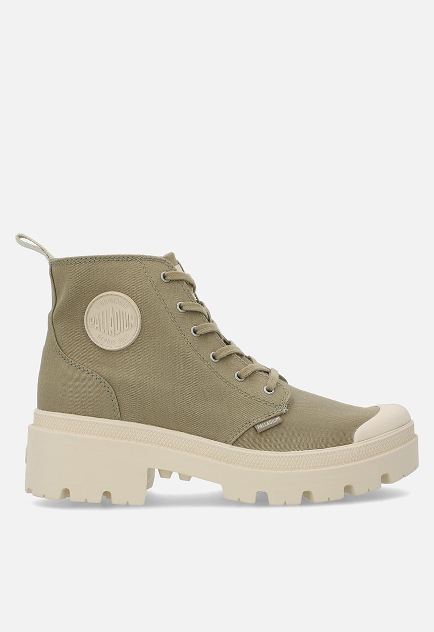 Palladium Womens Pallabase Twill Shoes In Dune