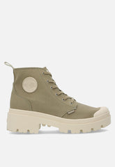 Palladium Womens Pallabase Twill Shoes In Dune