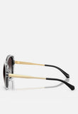 Michael Kors Womens Oversized Square Sunglasses In Black/Transparent