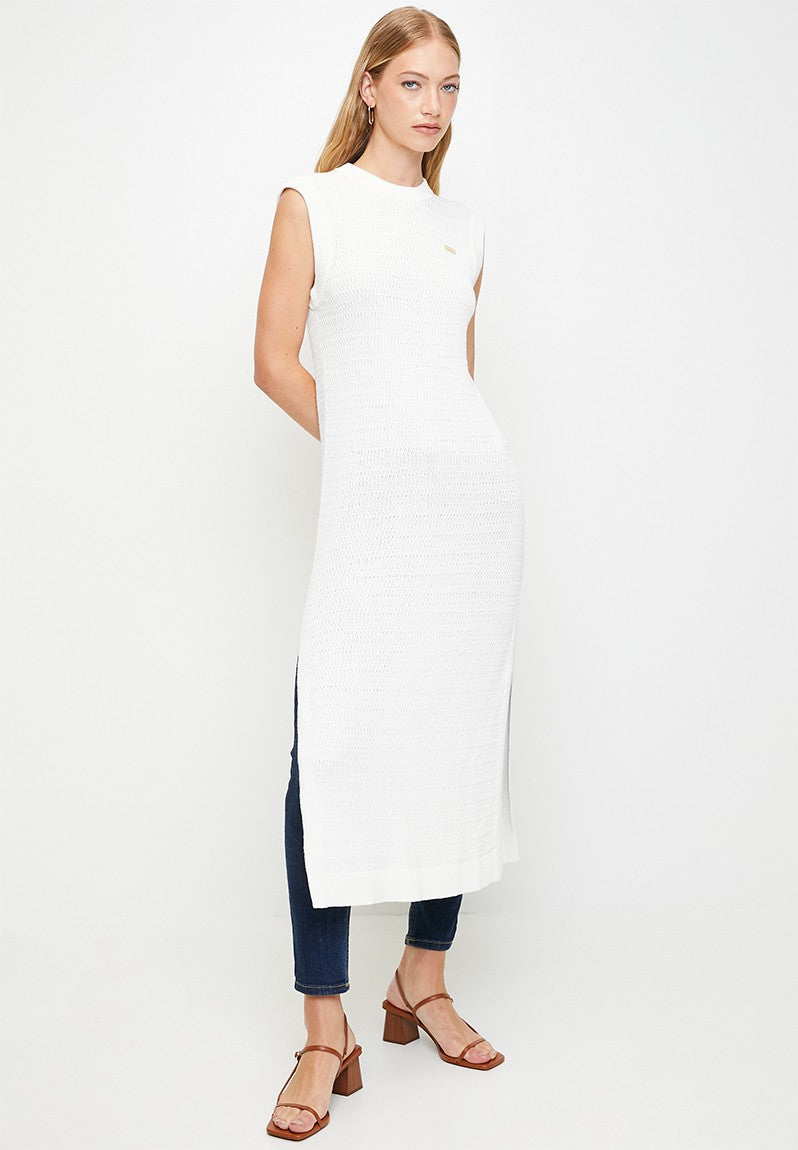 Polo Womens Hannah Knitted Dress In Off White
