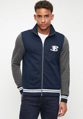 Ben Shereman Mens Navy Varsity Bomber Jacket