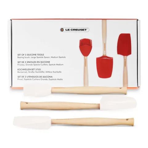 Le Creuset Set Of 3 Craft Spatula Set White