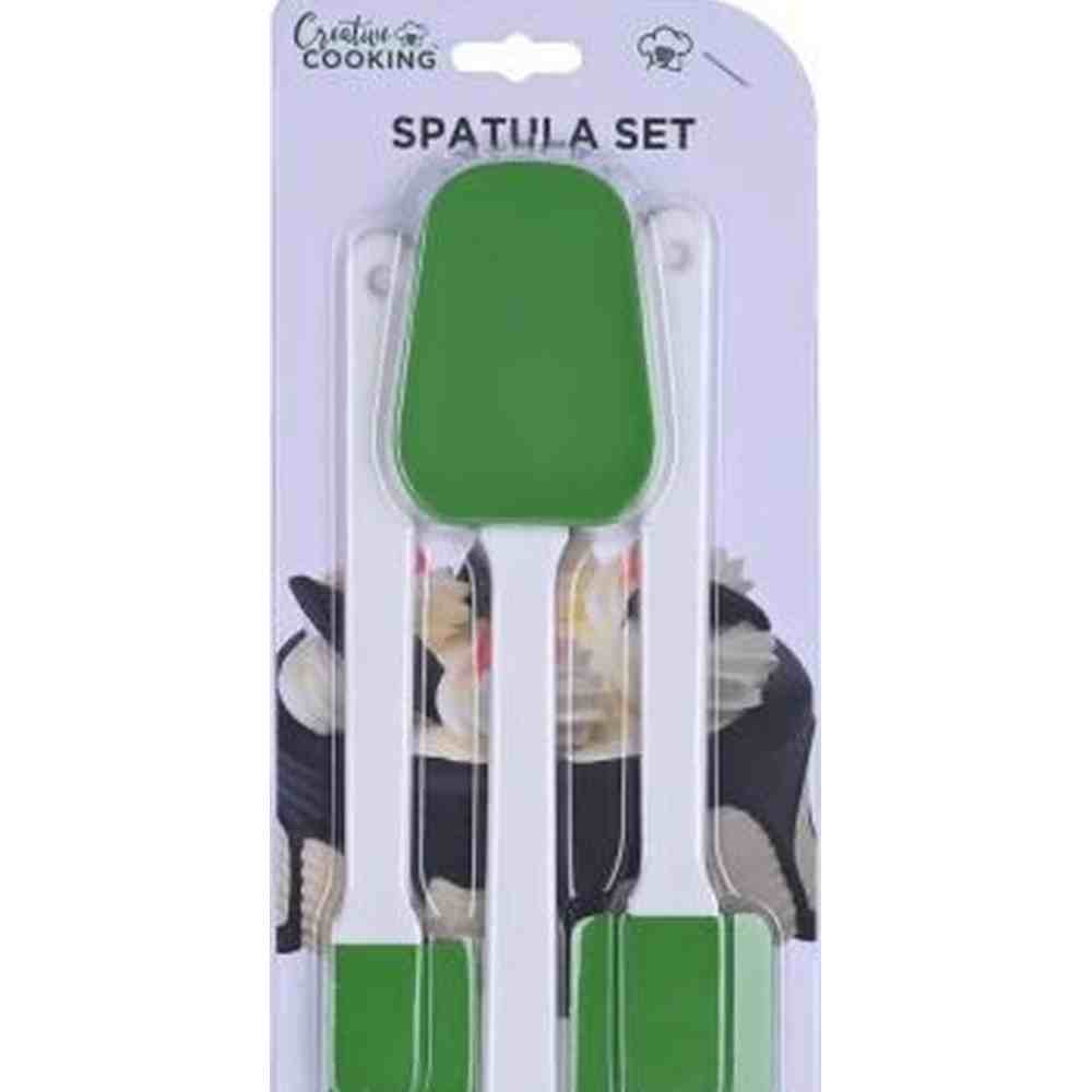 Creative Cooking Spatulas Set Of 3 Piece In Green