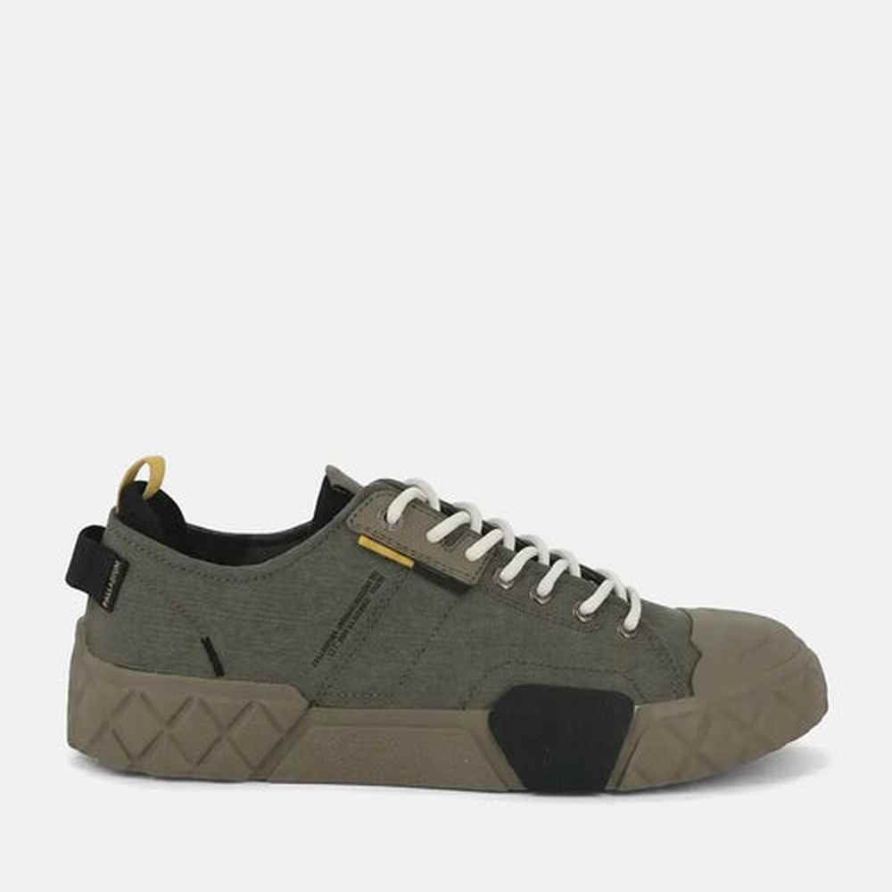Palladium Mens Ace City Shell Shoes In Olive Night