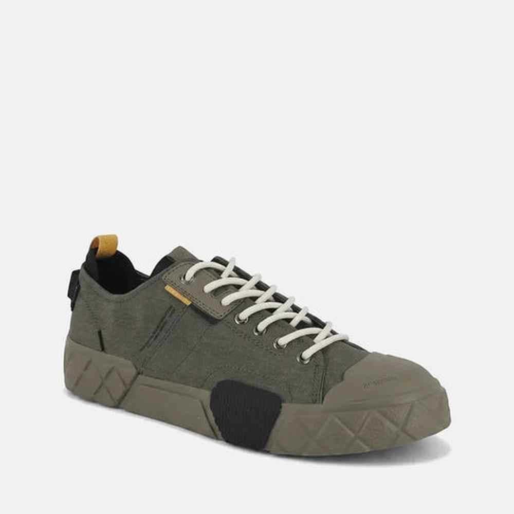 Palladium Mens Ace City Shell Shoes In Olive Night