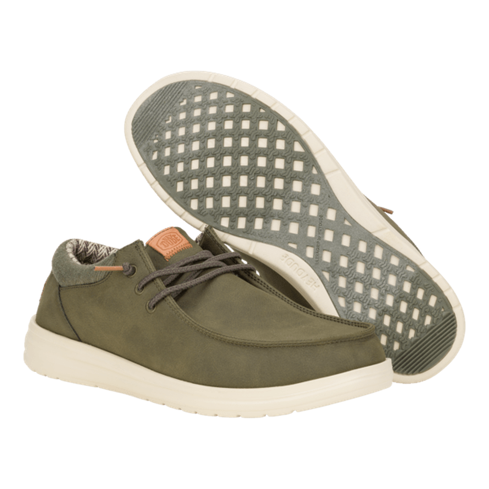 Hey Dude Mens Paul Classic Shoes In Olive