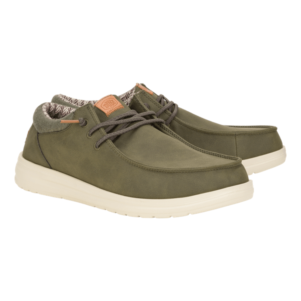 Hey Dude Mens Paul Classic Shoes In Olive
