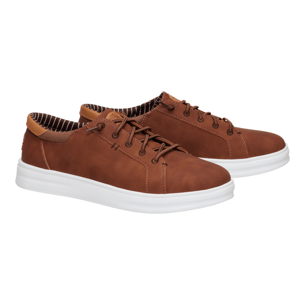 Hey Dude Paul Pro Classic Snakers In Cognac/White