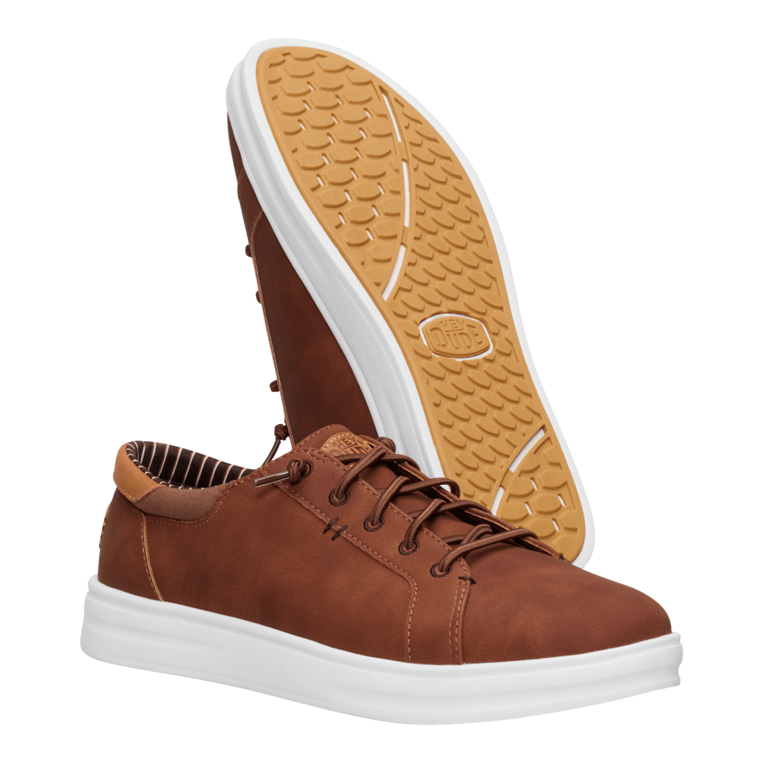 Hey Dude Mens Paul Pro Classic Sneaker In Cognac