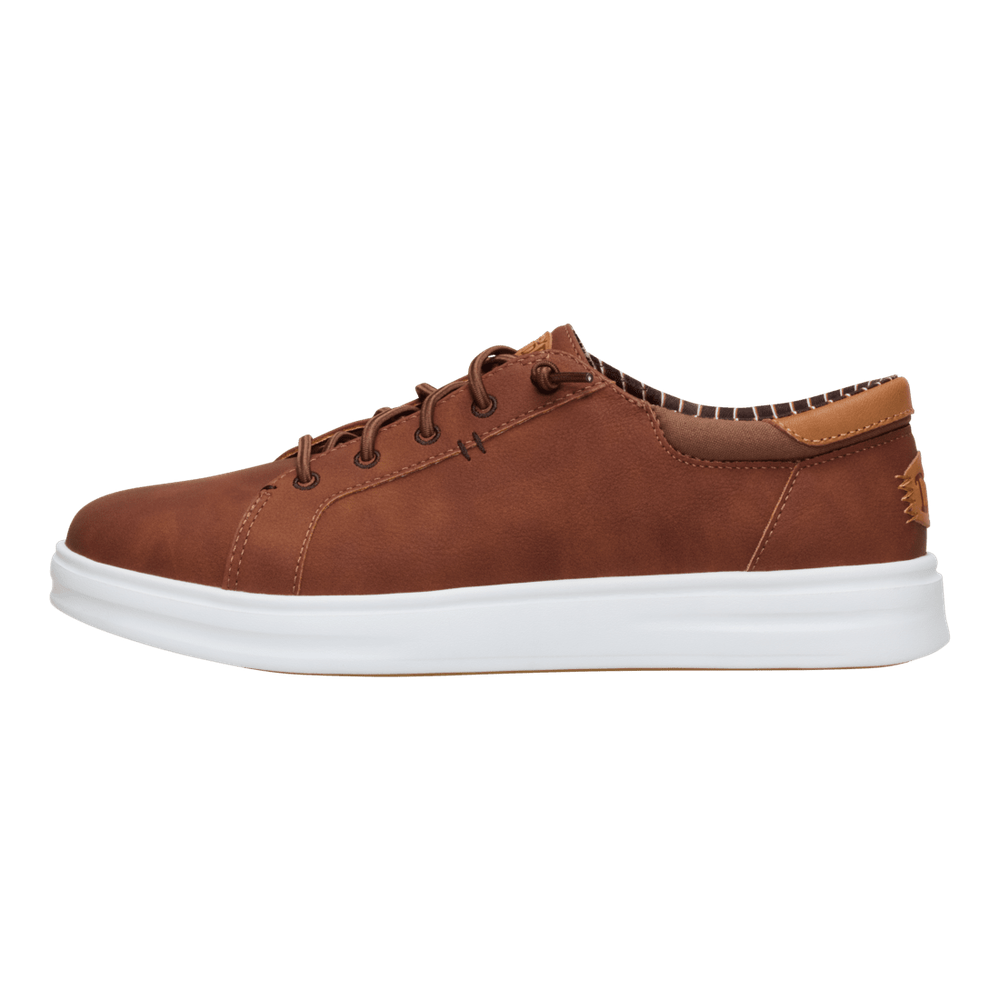 Hey Dude Paul Pro Classic Snakers In Cognac/White