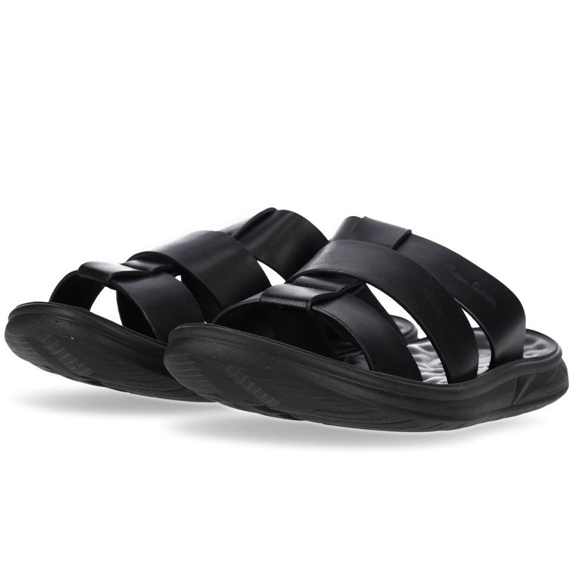 Pierre Cardin mens Ocean Sandals In Black