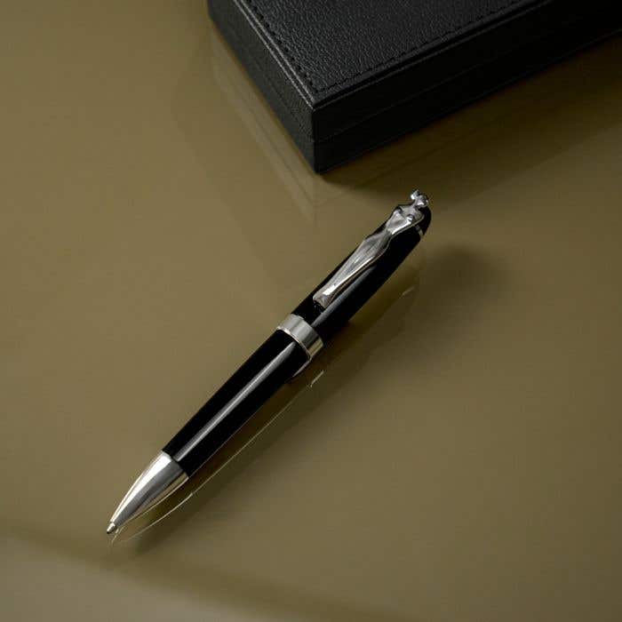 Carrol Boyes Ballpoint Pen Woman In Silver/Black