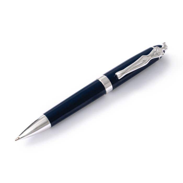 Carrol Boyes Ballpoint Pen Woman In Silver/Navy