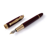 Carrol Boyes Fountain Pen Woman In Gold/Burgandy