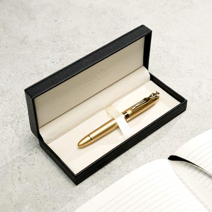 Carrol Boyes Fountain Pen Woman In Gold/Gold