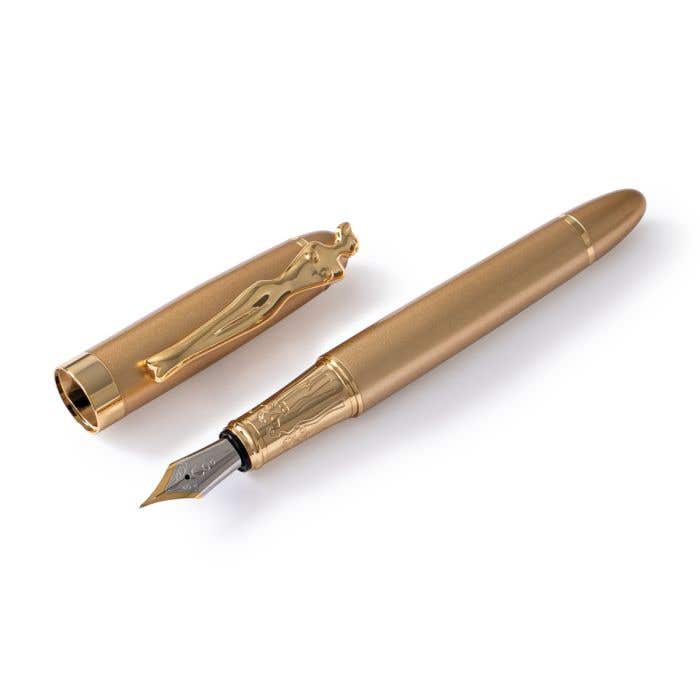 Carrol Boyes Fountain Pen Woman In Gold/Gold