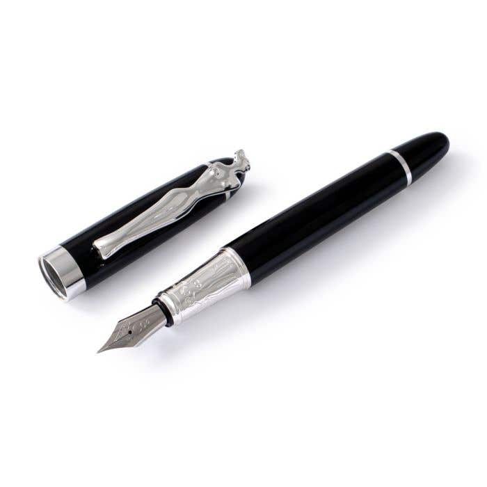 Carrol Boyes Fountain Pen Woman In Silver/Black