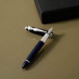 Carrol Boyes Fountain Pen Woman In Silver/Navy