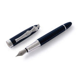 Carrol Boyes Fountain Pen Woman In Silver/Navy
