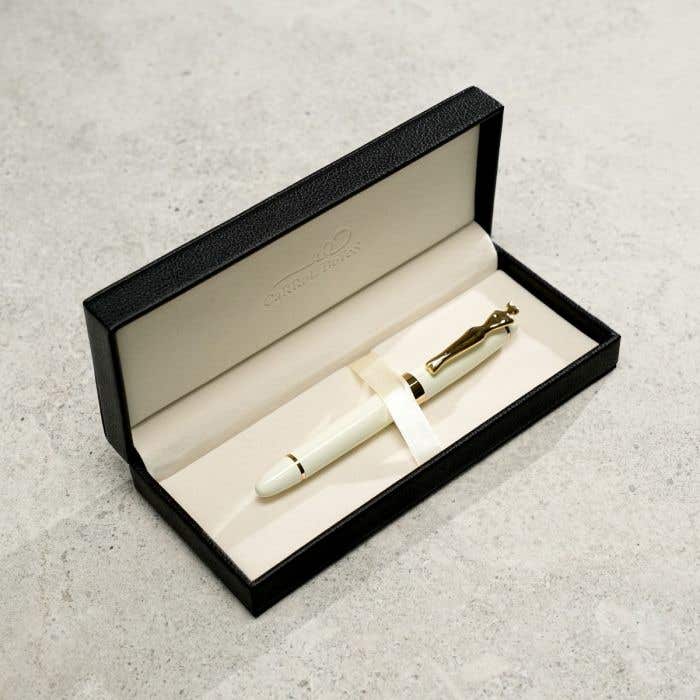 Carrol Boyes Rollerball Pen Woman In Gold/Cream