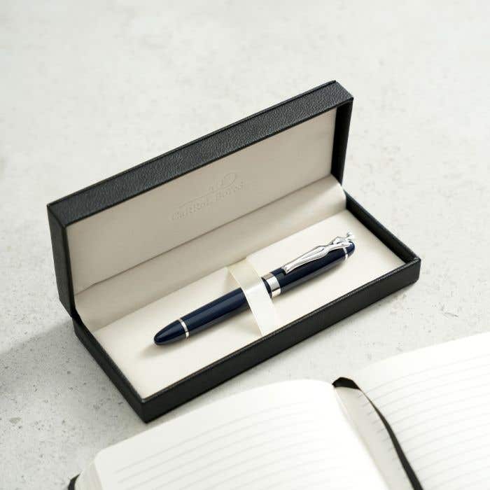 Carrol Boyes Rollerball Pen Woman In Silver/Navy