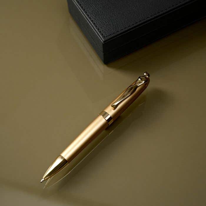Carrol Boyes Ballpoint Pen Woman In Gold/Gold