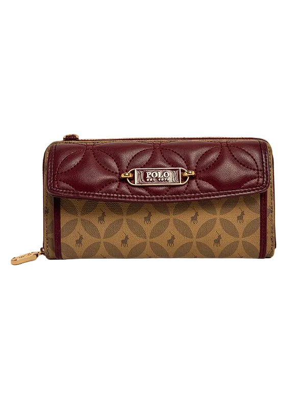 Polo Womens Madison Phone Sling In Burgundy And Tan