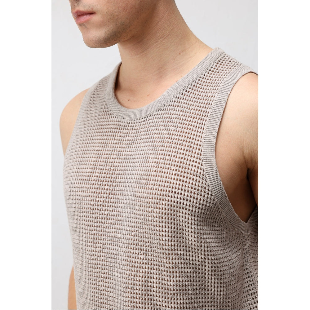 Antioch Mens Knitwear Tank Top In Natural