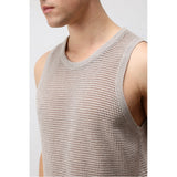 Antioch Mens Knitwear Tank Top In Natural